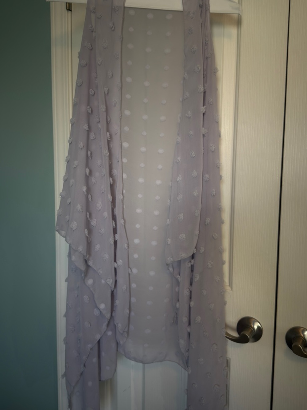 Light Lavender Polka Dot Sheer Kimono/Coverup